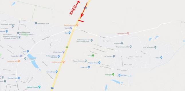 Билборд  в Киеве, 12x4  50.2835813500, 30.3479985700, Недалеко від м.Київ схема