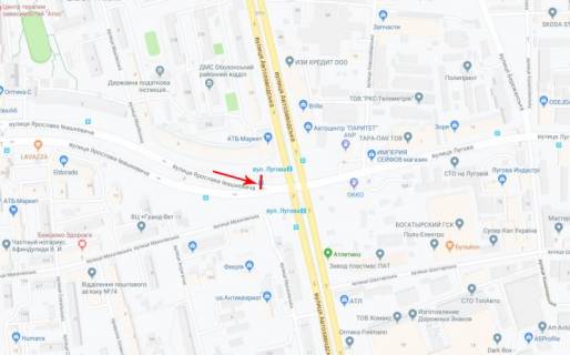 Билборд  в Киеве, 3,17x6,12  50.5050137100, 30.4580444100, схема