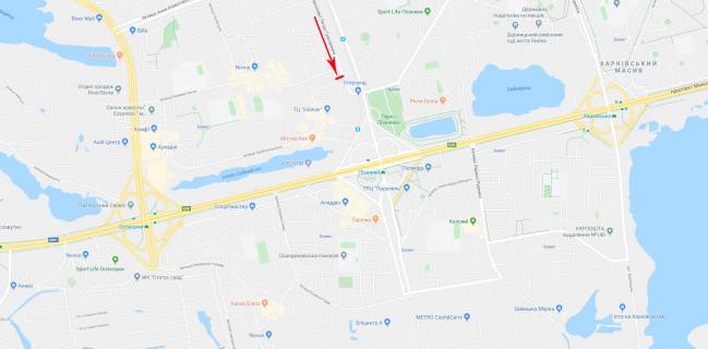 Билборд A в Киеве Григоренка Петра пр-т / Срібнокільська вул. 1 схема