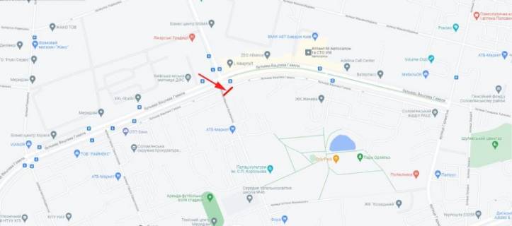 Призма A в Киеве, 3x6  Вацлава (Лепсе) Гавела бульв. / вул. М. Василенка - 231587 схема