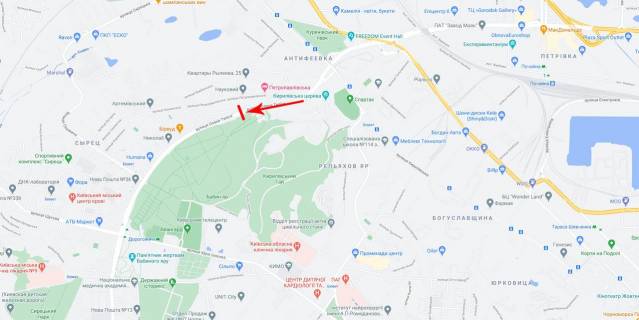 Нестандарт B в Киеве, 8x2  Теліги О. вул., в районі АЗС схема