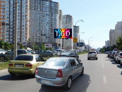 Билборд A в Киеве, free  Ахматової вул. 44 на розподілювачі, в напрямку вул.Урлівська фото 1