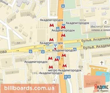 Призма  в Киеве Палладина Академика пр-т перекр.Академіка Єфремова вул. (Командарма Уборевича) от просп. Берестейський (Перемоги), на раздел. треугольнике - 38656 схема