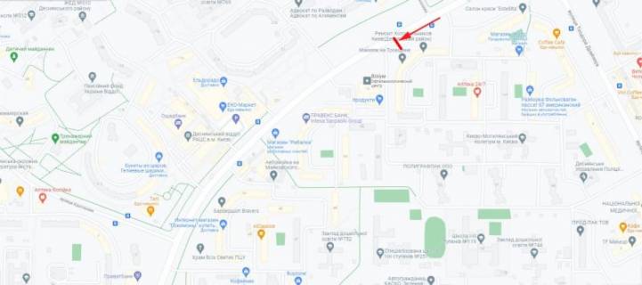 Billboard  in Kyiv, 3x6  50.5036513084, 30.5969072355, scheme