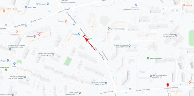 Білборд, Бігборд (Борд)  B у Києві, 6x3  Ужвій вул. 19/3, к просп. Європейського Союзу (Правди) схема
