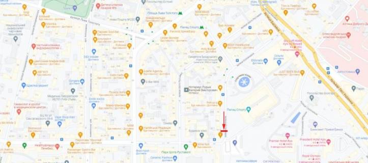 Сітіскролл A у Києві, 1,2x1,8  Еспланадна вул. 34/2, світлофор, Палац Спорту, рух в напрямку центру схема