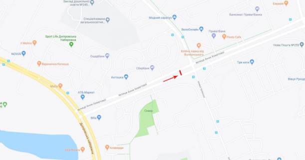 Билборд  в Киеве, 3x6  50.4066626300, 30.6205257900, схема