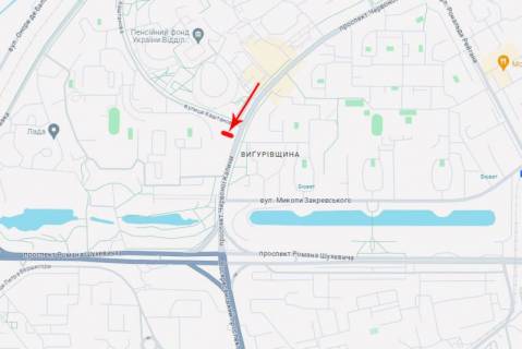 Билборд  в Киеве, 3x6  50.4998620000, 30.5900320000, схема