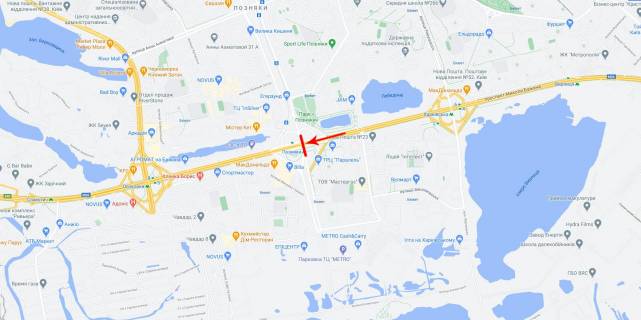 Нестандарт A в Киеве, 8x2  Бажана пр-т / Григоренко пр-т, ст.м. "Позняки", в центр схема