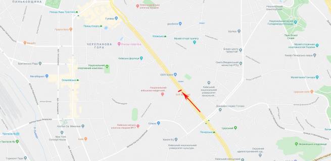 Ситилайт B в Киеве Лесі Українки бульв. 22 схема