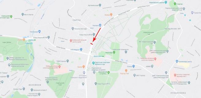 Скроллер A в Киеве, 3,14x2,32  Теліги О. вул. 27, ст. м. "Дорогожичі" - 160847 схема