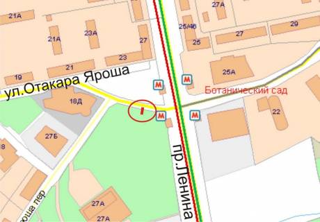 Нестандарт B у Харкові ул.От.Яроша / пр. Науки (пр.Леніна) схема