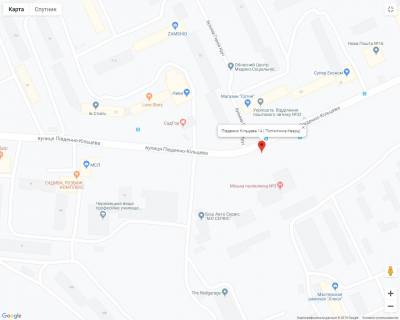 Billboard B in Chernivtsi Pivdenno Kil'ceva 14 ( Poliklinika Kvarc) scheme