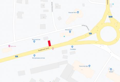 Билборд A в Хмельницком, 6х3  Львівське шосе (автосалон хонда) схема
