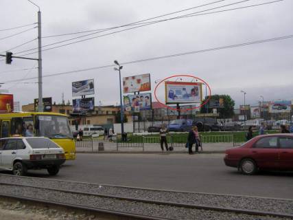 Билборд A в Львове Городоцька  К9 (  напроти привокзального ринку, до приміського вокзалу)   фото 1