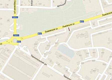 Билборд B в Хмельницком, 6х3  Львівське шосе,55(від ринку) схема