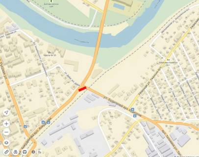 Билборд A в Ужгороде Вул. Дайки - Анкудінова-Тельмана зправа від моста №8 схема