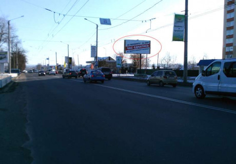 Billboard A in Khmelnitsky, 6х3  Miru - Avtovokzal (avtosalon, do avtovokzalu) Photo 1