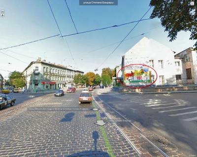Билборд A в Львове, 6х3  Бандери, 32а  -  Антоновича - Невського фото 1