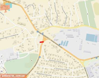 Билборд B в Львове, 6х3  Варшавська - вул. Волошкова схема