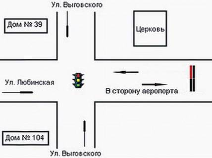 Билборд A в Львове Любінська-Виговського (до Аеропорта) лівий схема