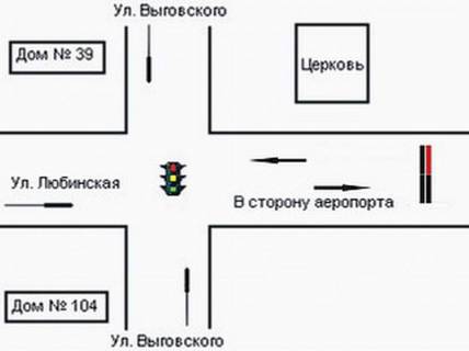 Билборд A в Львове Любінська-Виговського (від Аеропорта) правий схема