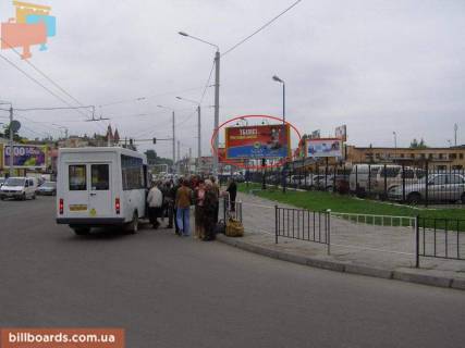 Билборд A в Львове Городоцька К8 ( приміський вокзал, напроти привокзальний ринок)  А фото 1