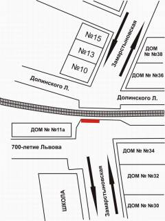 Билборд A в Львове Замарстинівська (міст) з центру, лівий 1 схема