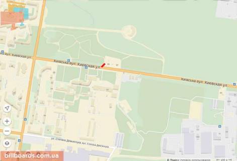 Билборд A в Ровно, 6х3  Київська (в'їзд в місто) схема