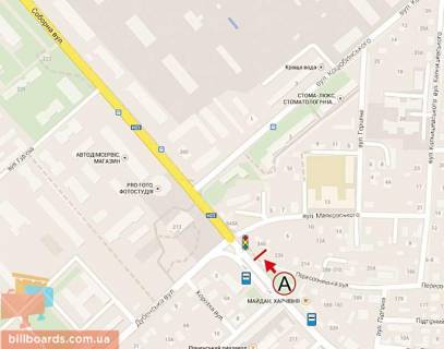 Билборд A в Ровно, 6х3  Соборна  -  Дубенська схема