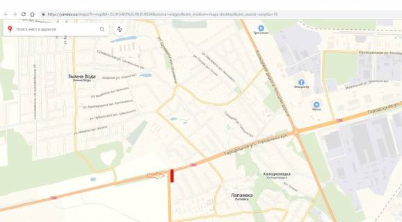 Билборд  в Львове, 6х3  вул. Львівська, (виізд зі Львова, в"їзд в місто Винники #3 (Заправка ОККО) схема