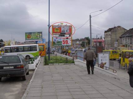 Билборд B в Львове Городоцька К3 ( приміський вокзал, напроти привокзальний ринок ст. Б верхній №10 )   фото 1