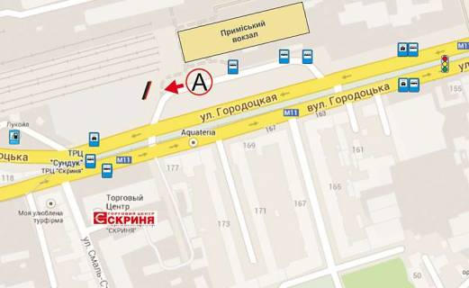 Билборд A в Львове, 6х3  Городоцька К2 ( приміський вокзал, напроти привокзальний ринок ст. А нижній №6 )  перон схема