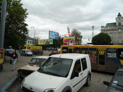 Билборд A в Ивано-Франковске, 6х3  Привокзальна зліва від вокзалу( правий) фото 1