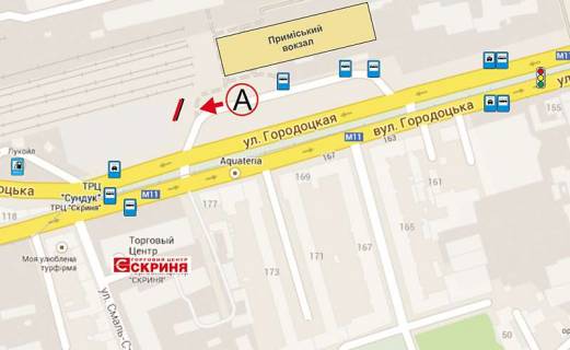 Билборд A в Львове Городоцька К2 ( приміський вокзал, напроти привокзальний ринок ст. А верхній №5 ) перон схема