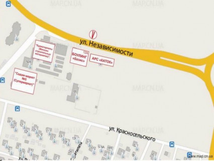 Билборд B в Чернигове Незалежності, вул., 12а-Б схема