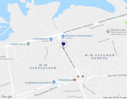 Билборд A в Днепр (Днепропетровск) вул. Комунарівська (Юрія Кондратюка), 8 схема