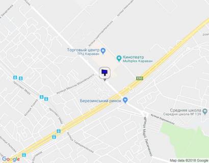 Билборд B в Днепр (Днепропетровск) вул. Березинська (Автокрамниця) 200 метрів від перехрестя схема