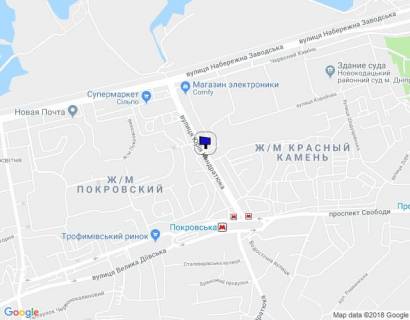 Билборд A в Днепр (Днепропетровск) вул. Комунарівська (Юрія Кондратюка), 20 схема