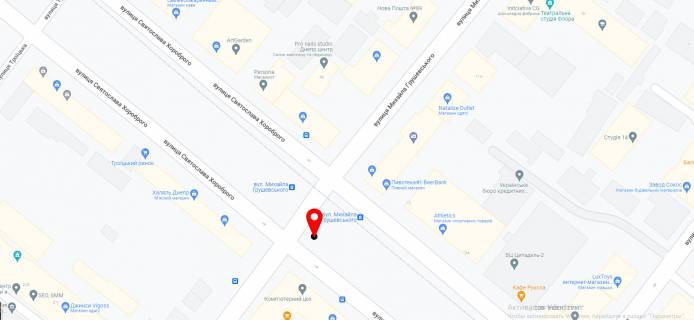Билборд A в Днепр (Днепропетровск) вул. Святослава Хороброго (Чкалова), 12Б схема