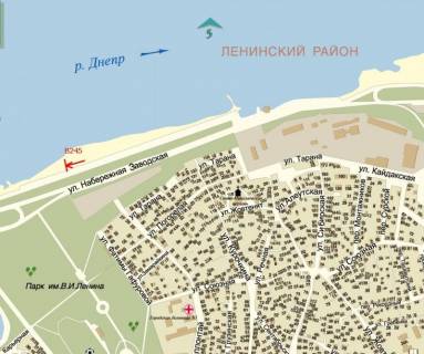 Билборд A в Днепр (Днепропетровск) Набережна Заводська-Парк Молоді схема
