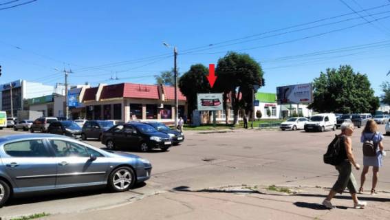 Скроллер A в Житомире, 3.14x2.32  Покровська (Щорса) вул./Домбровського вул., 54/25 (АТБ, Сінний ринок), в напрямку Незалежності (Ватутіна) просп. - 291329 фото 1