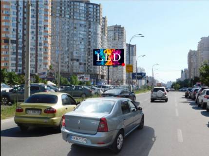 Видеоборд A в Киеве, 6x3  Ахматової вул. 44 на розподілювачі, в напрямку вул.Урлівська - 429584 фото 1