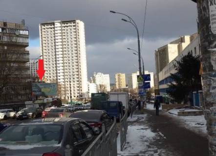 Билборд B в Киеве, 6x3  Васильківська вул., 6, (Велмарт, Приватбанк, АЗС Глуско), в напрямку станція метро Голосіївська фото 1