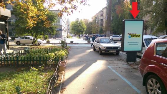 Ситилайт B в Киеве, 1.2x1.8  Лейпцизька вул, 4/37 (Київводоканал), в напрямку Цитадельна вул. фото 1