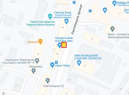 Ситилайт B в Хмельницком вул.Кам'янецька,48 (5-е колесо) схема