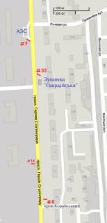 Билборд B в Николаеве №8Б, пр.Героев України_69, под 90 град., Вїзд в місто, ст.Б схема