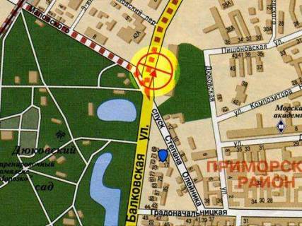 Призма A в Одессе, 3x6  Балківська вул. - Олійника узвіз - 569694 схема