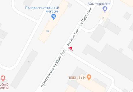Билборд B в Одессе, 3x6  Івана та Юрія Лип вул. (Гайдара)., 13а схема
