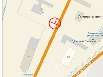 Билборд A в Одессе, 3x6  Головатого вул., 102А, навпроти схема